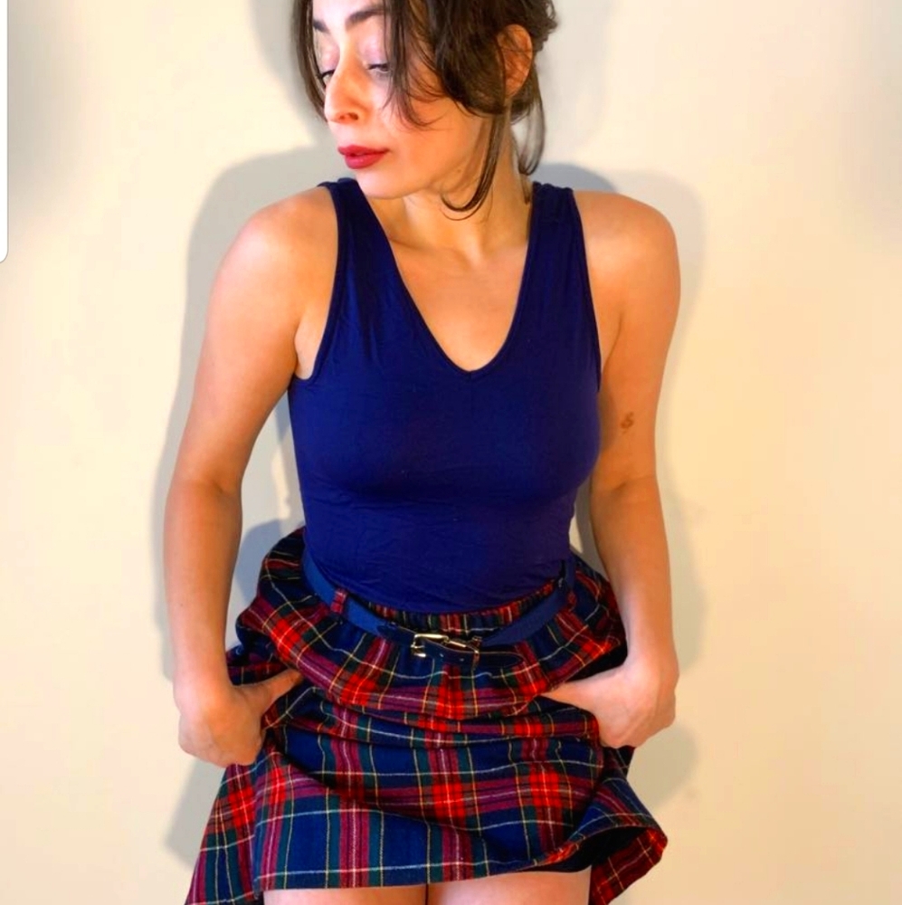 COPLEY SQUARE LTD. PLAID SKIRT